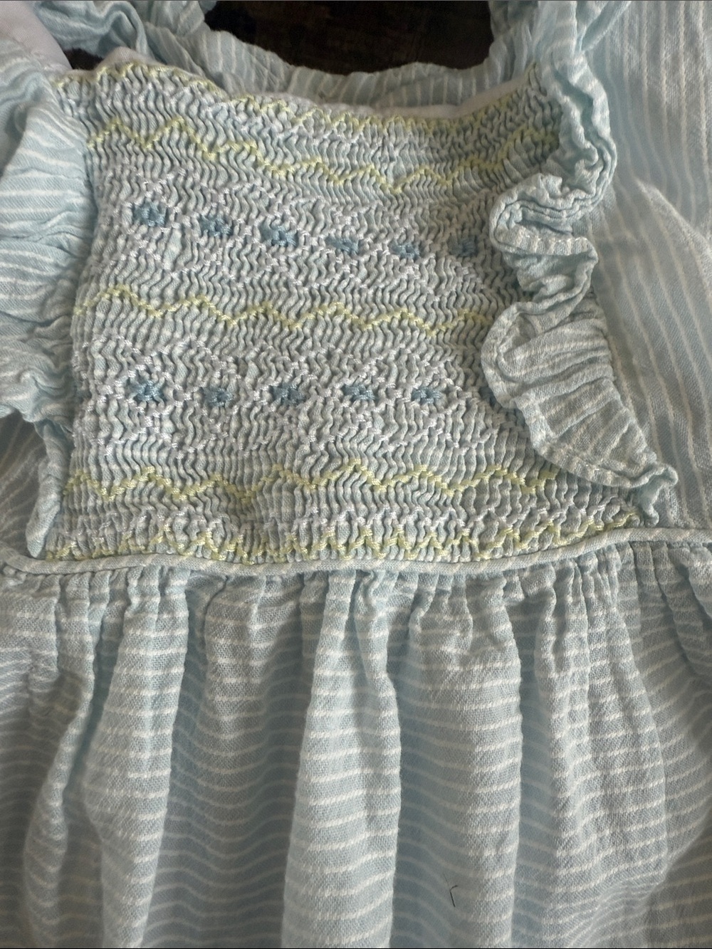 Edgehill Collection Pale Blue Ruffle Sundress - Picture 2 of 4